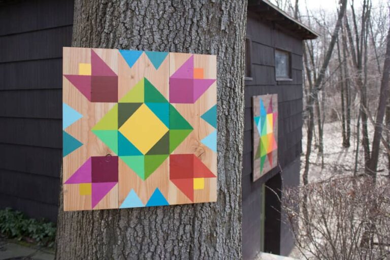 Natural Wood Background Barn Quilt