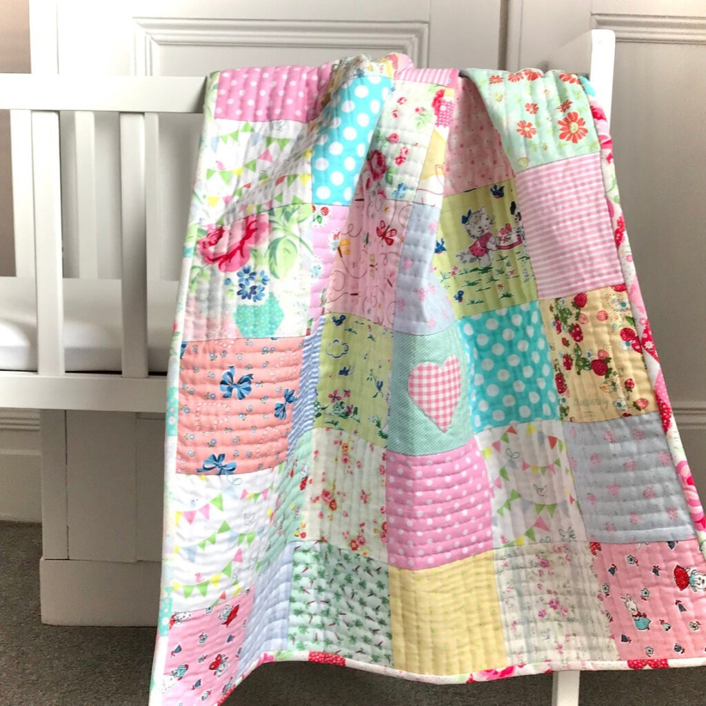 This simple yet striking baby quilt pattern makes a perfect gift for your child