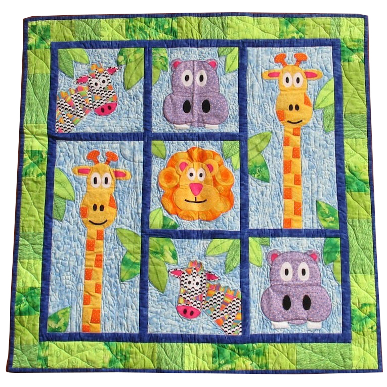 The quilt pattern is easily made with fusible materials