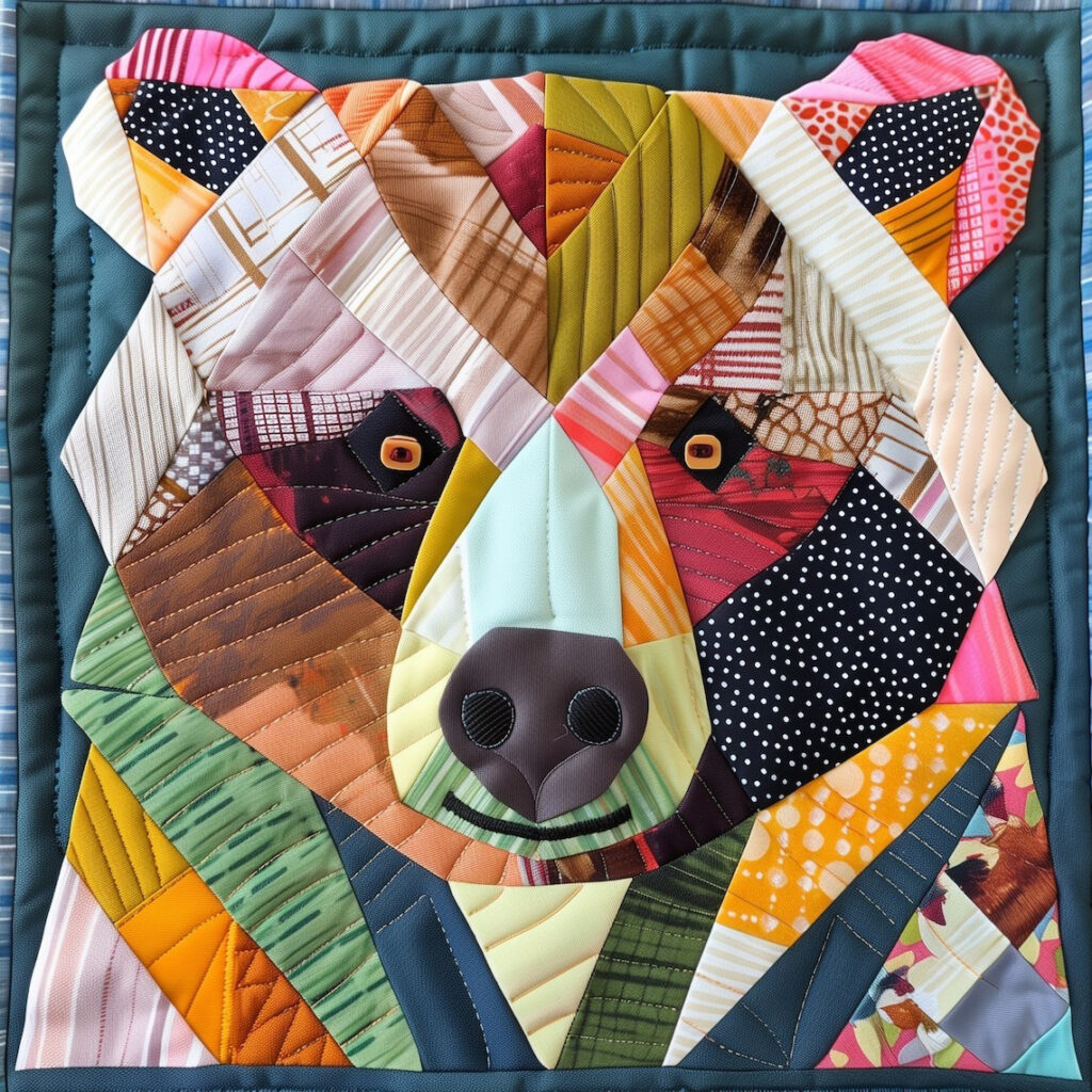 Let your son experience the joy of creating an impressive, meticulously designed patchwork bear