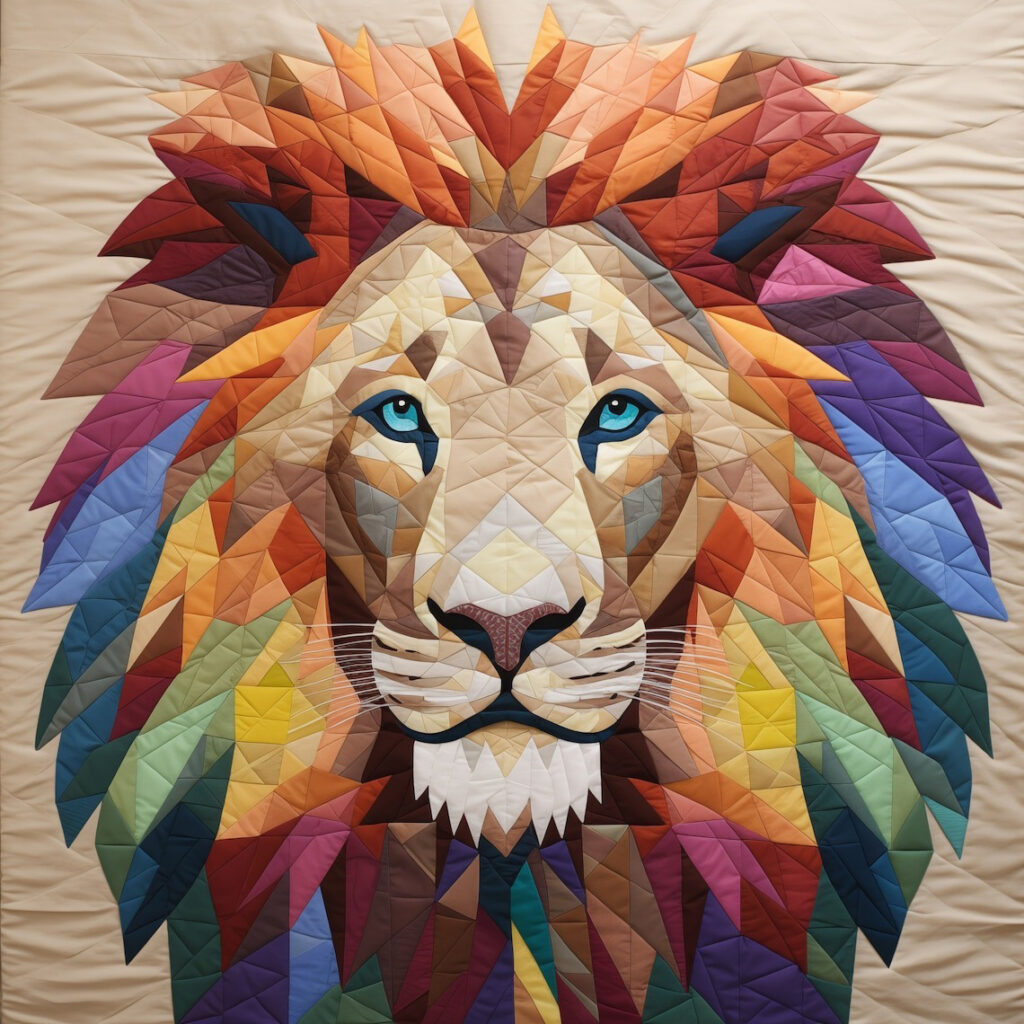 This extremely majestic lion features a color palette of 24 distinct colors