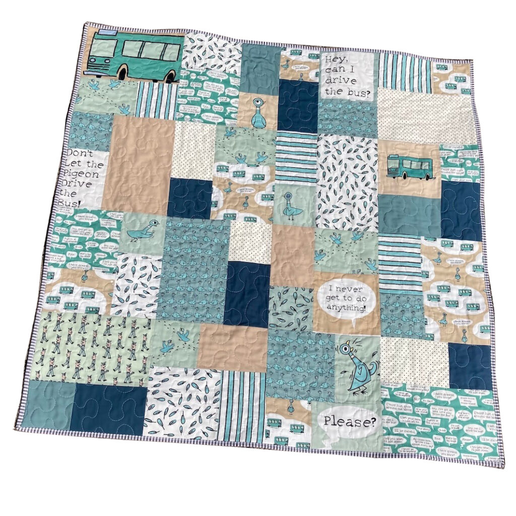 This brightly colored street baby boy quilt pattern will delight them