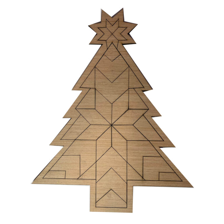 Barn Quilt Block Christmas Tree Wood