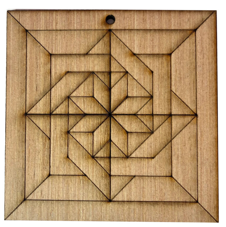 Square Knot Star Wood Barn Quilt Block