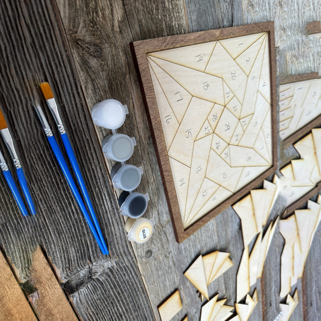 Unpainted cotton barn quilt