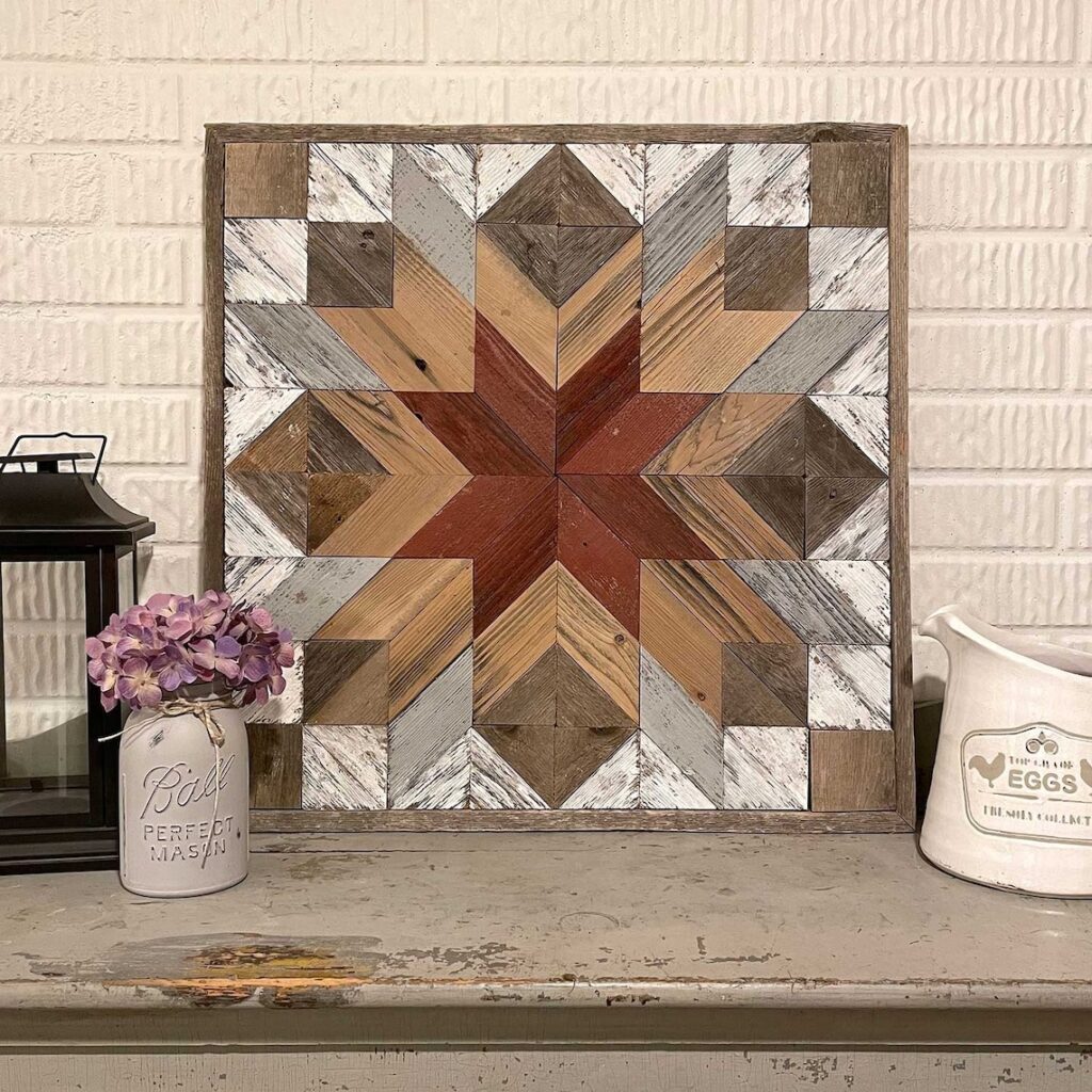 the barn quilt with star pattern