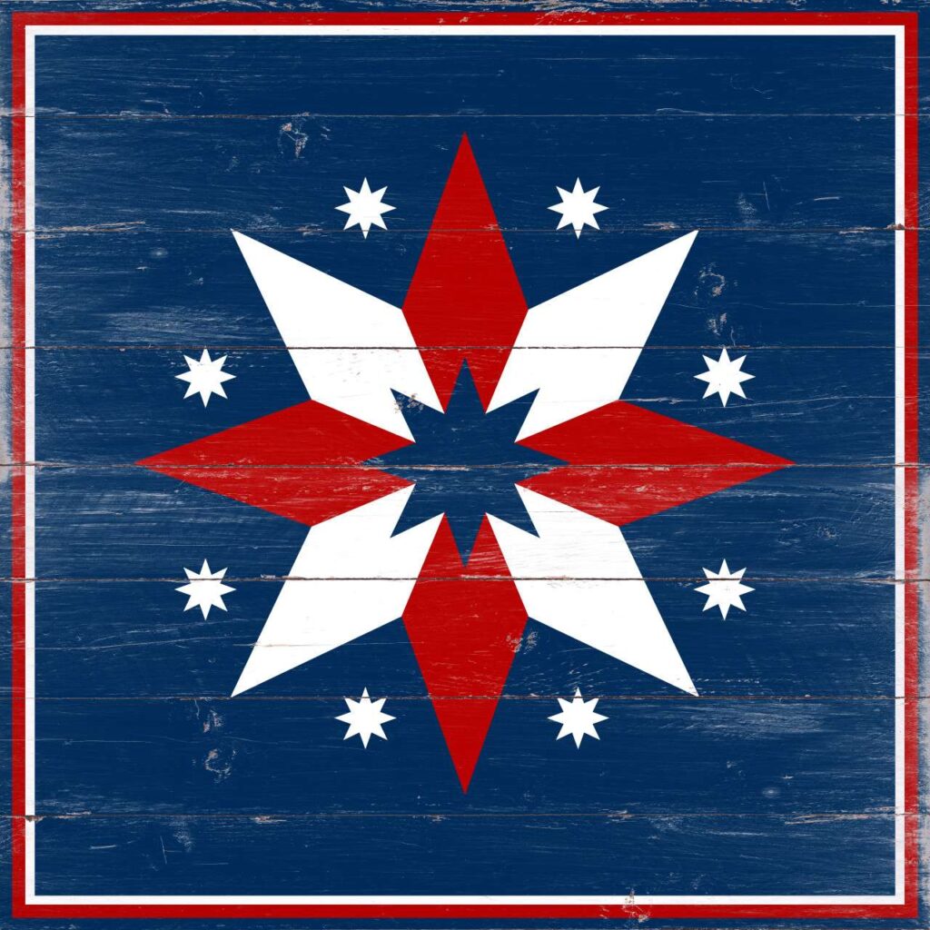 Large Patriotic Barn Quilt American Flag