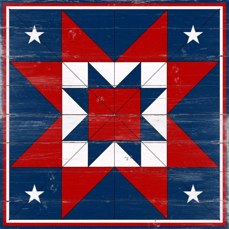 Patriotic Barn Quilt, Style A