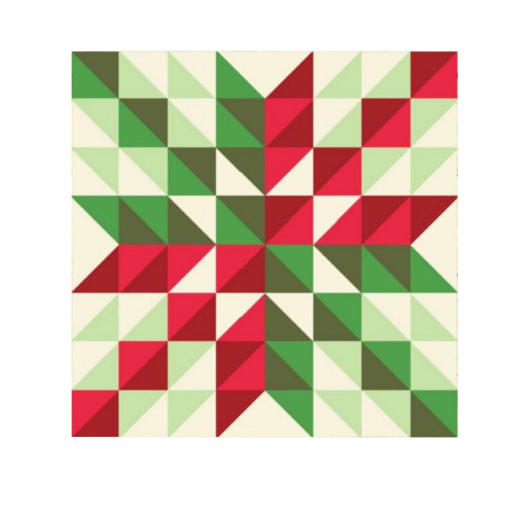 Christmas Star Square Barn Quilt