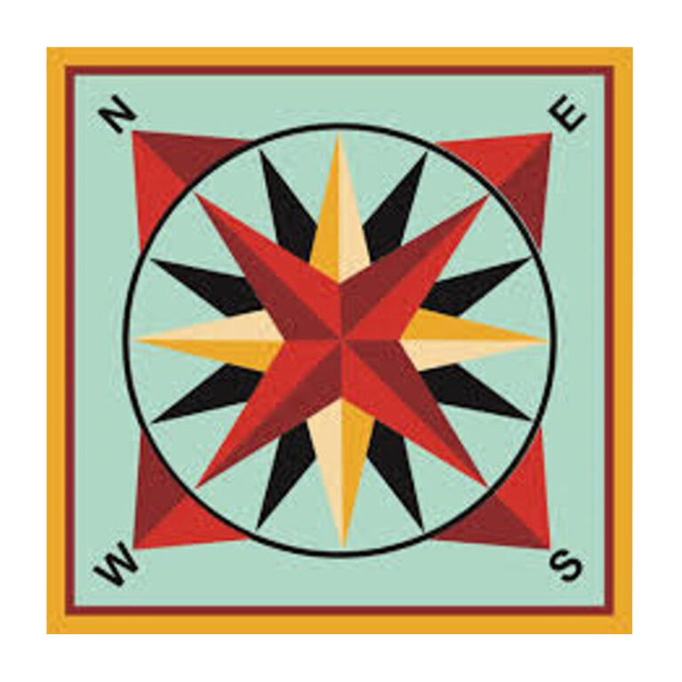 Mariner’s Compass Square Barn Quilt