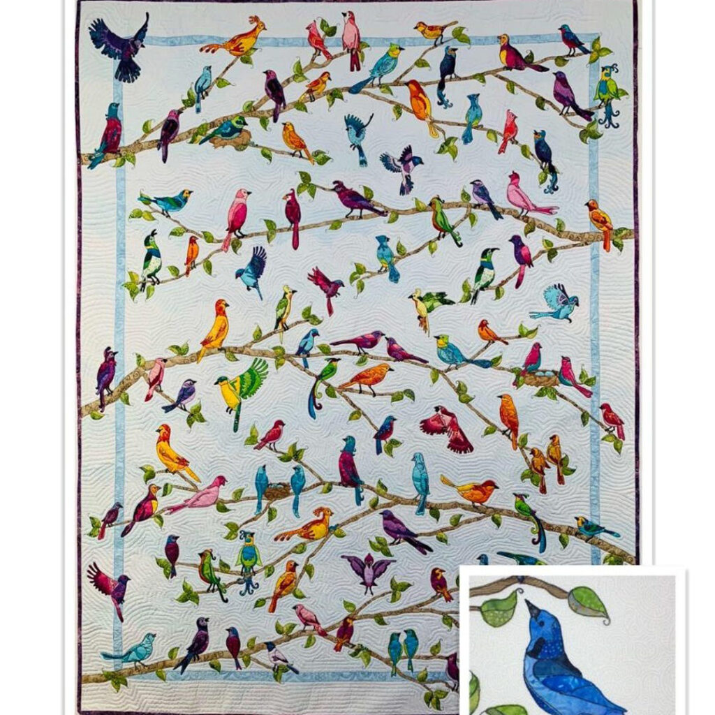 Spring bird quilt patter
