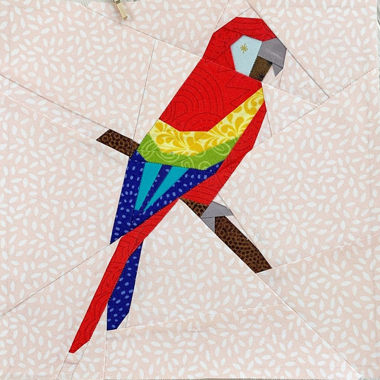 Parrot bird quilt pattern