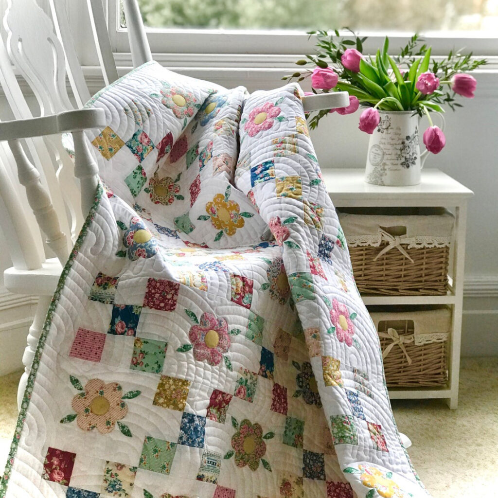 The blanket is simply designed and has warm cotton