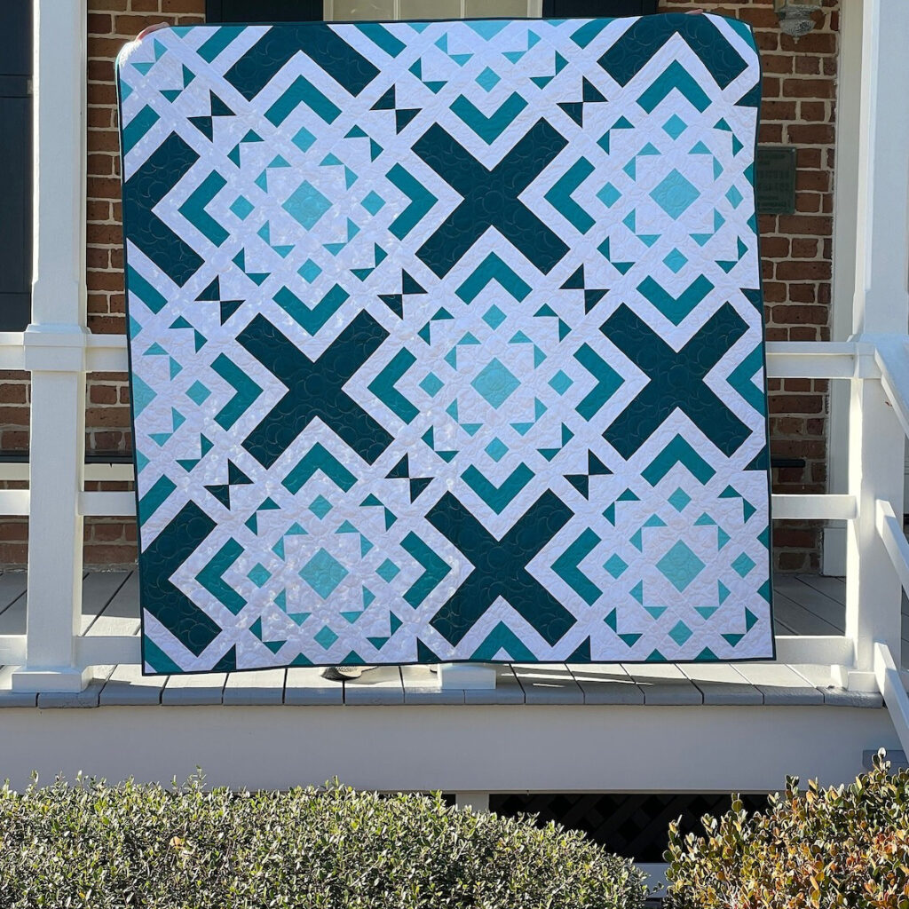 modern version of a geometric quilt