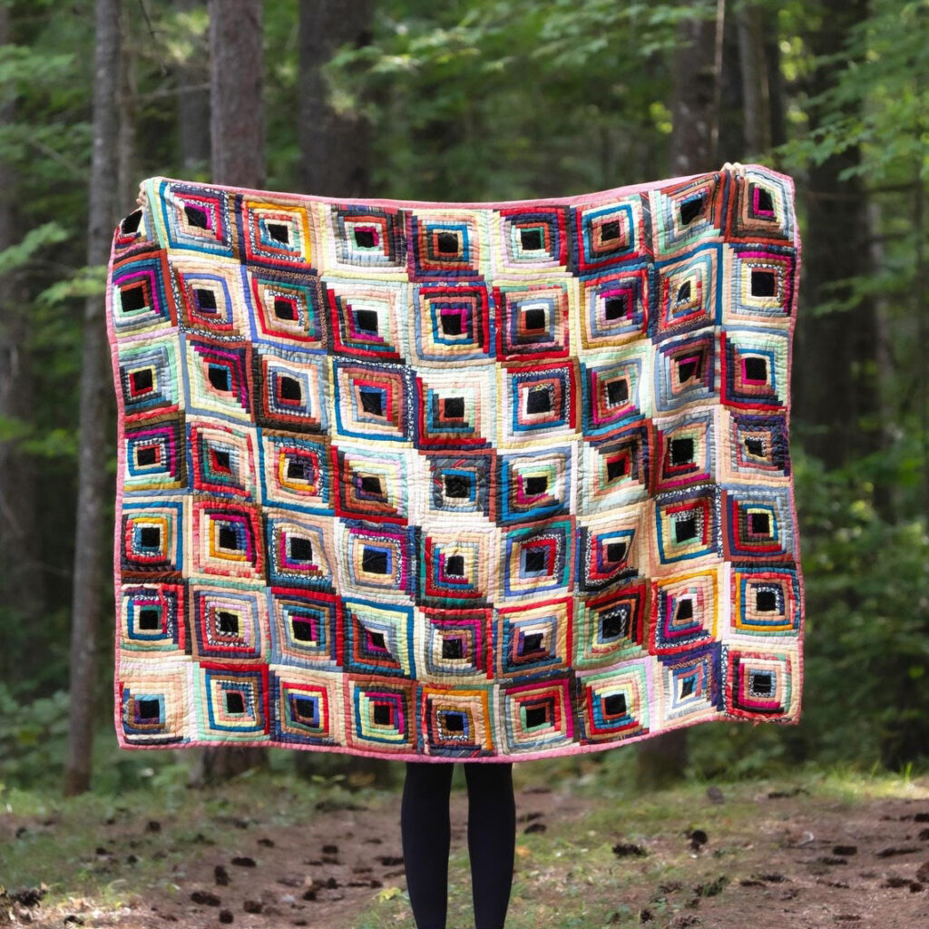 Unique handmade vintage quilt