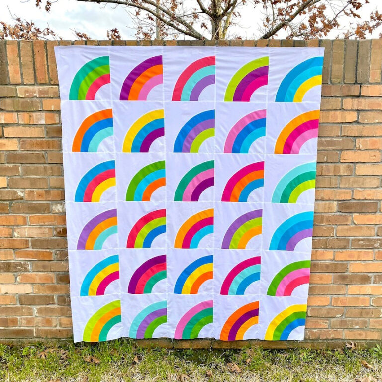 20 Beautiful Rainbow Quilt Patterns for a Colorful Touch