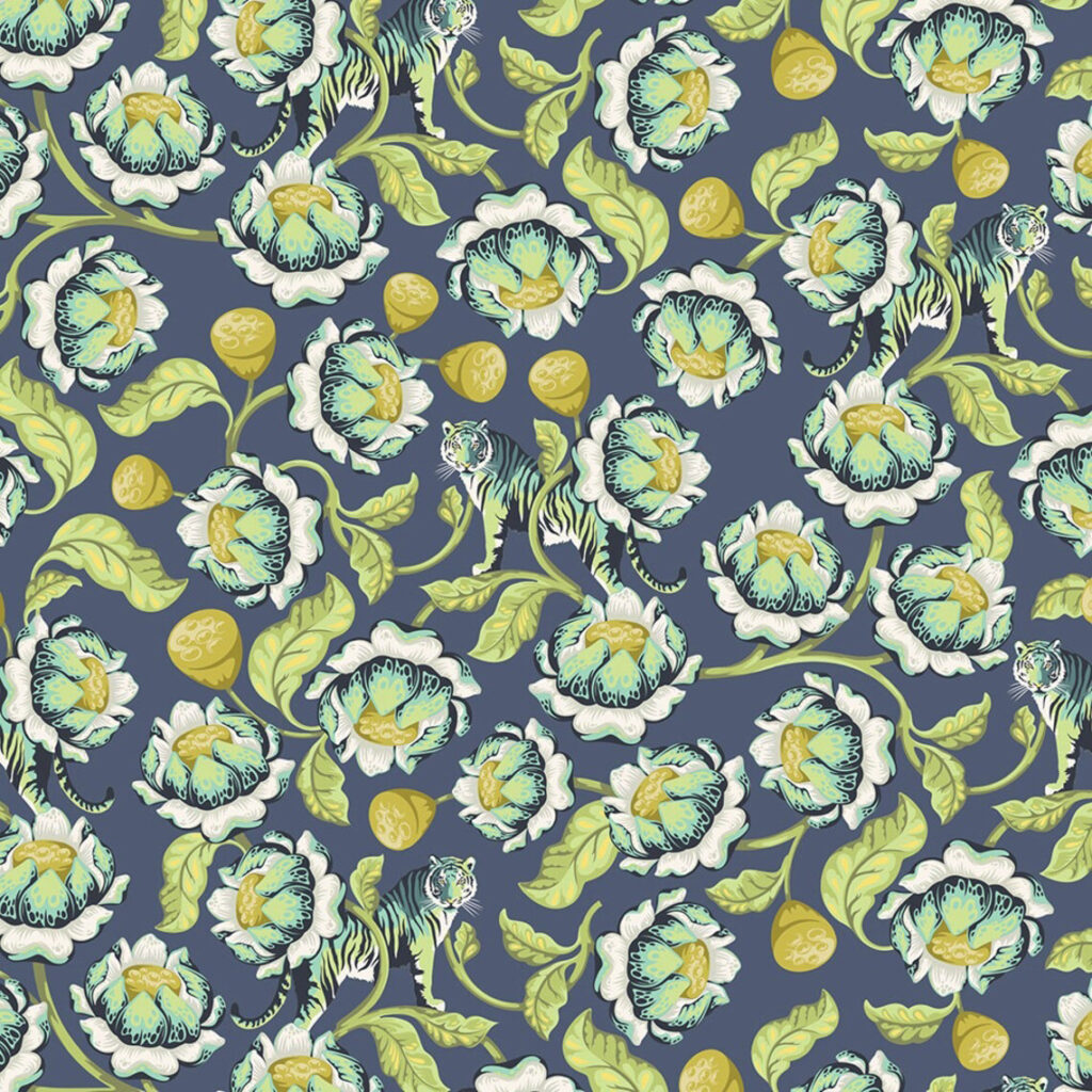 Eden - Lotus - Midnight from Tula Pink's collection is a stunning fabric