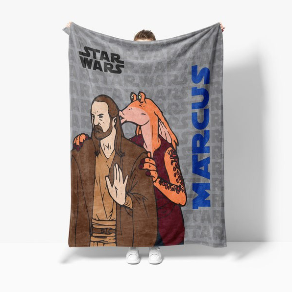 A custom Star Wars-themed quilt