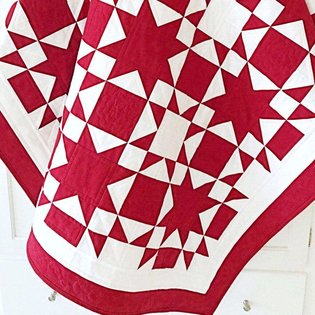 Beautiful star-shaped quilt